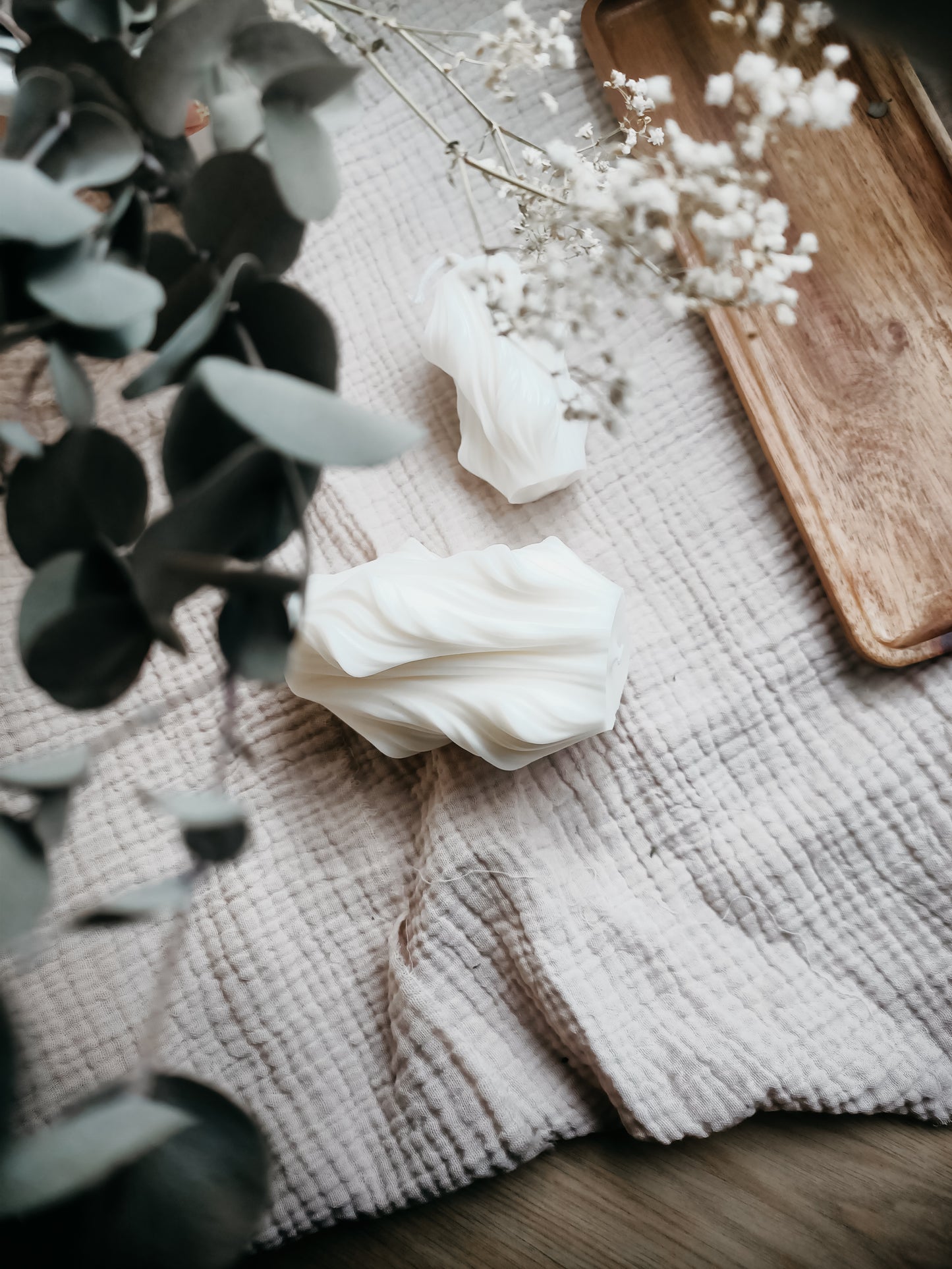 Bougie - Voile de lin