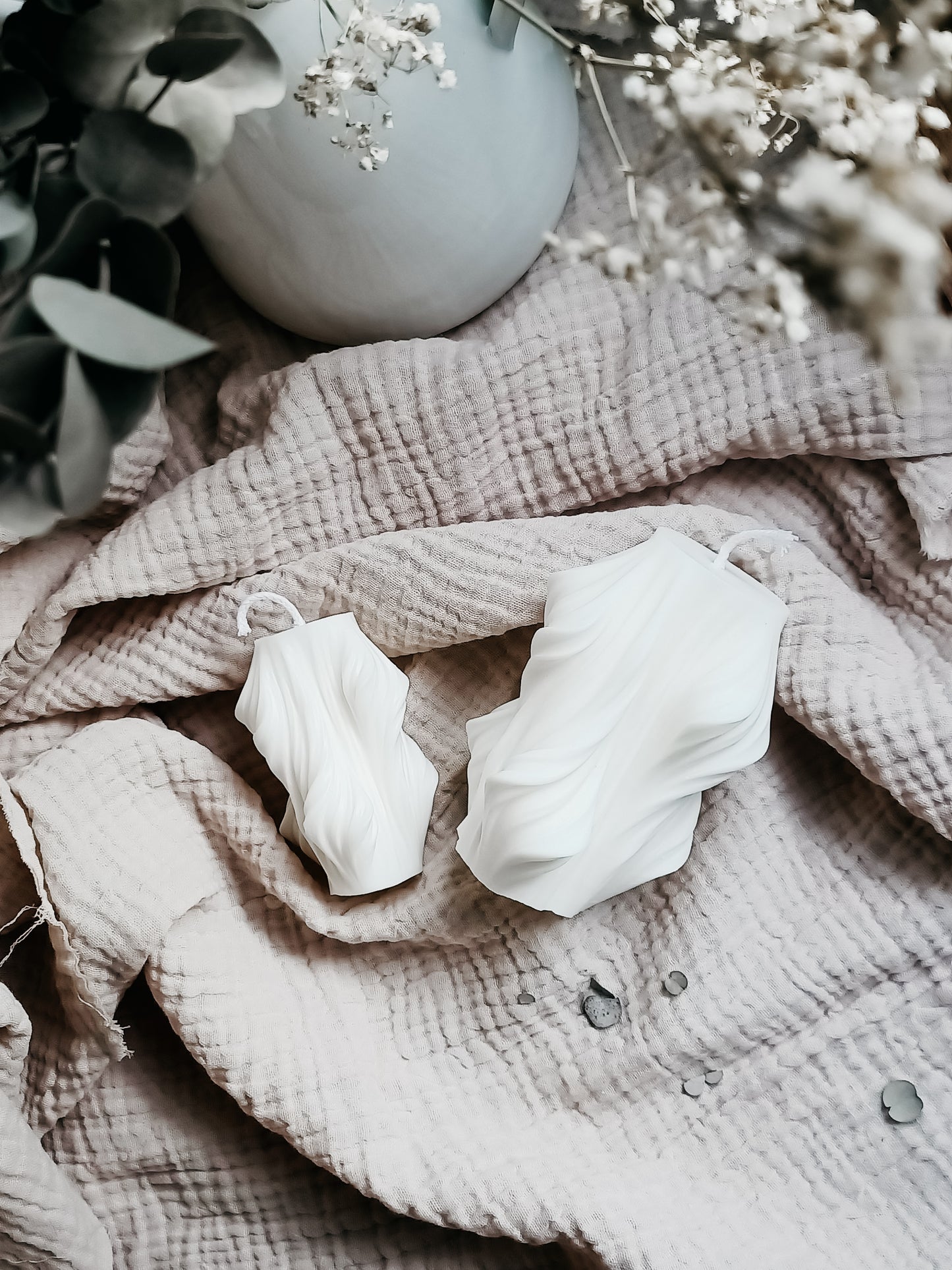 Bougie - Voile de lin